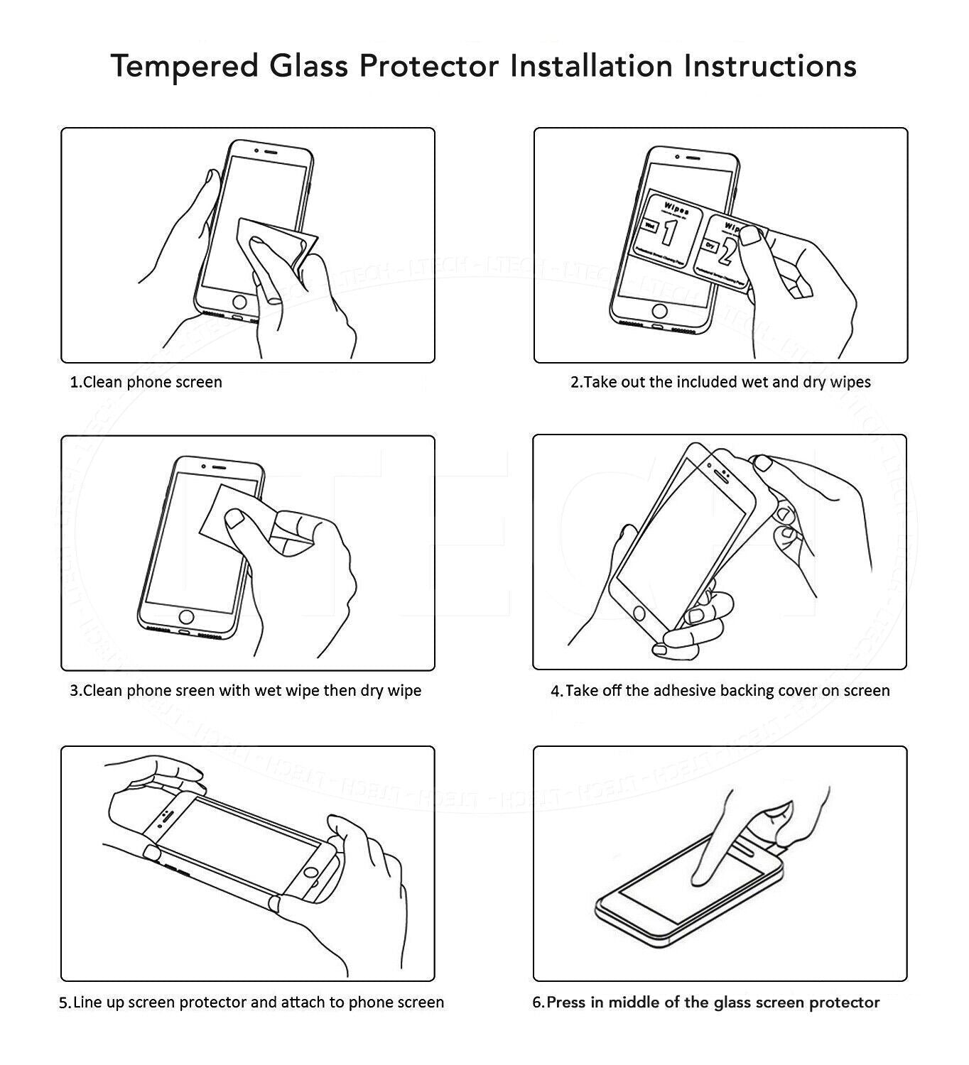 2X Tempered Glass Screen Protector For iPhone 14 13 12 11 X XS XR Pro Max PLUS