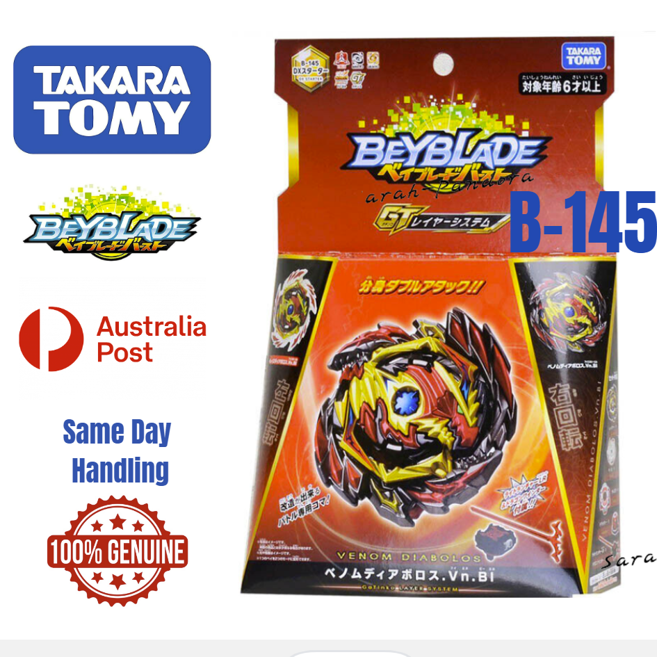 Takara Tomy Beyblade BURST GT B-145 DX starter Venom Diabolos .Vn.Bl b145 New AU