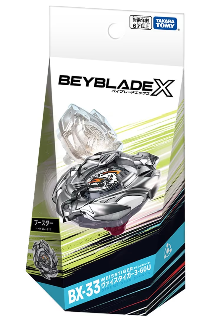 BX-33 Genuine TAKARA TOMY Beyblade X Booster Weiss Tiger 3-60U Official