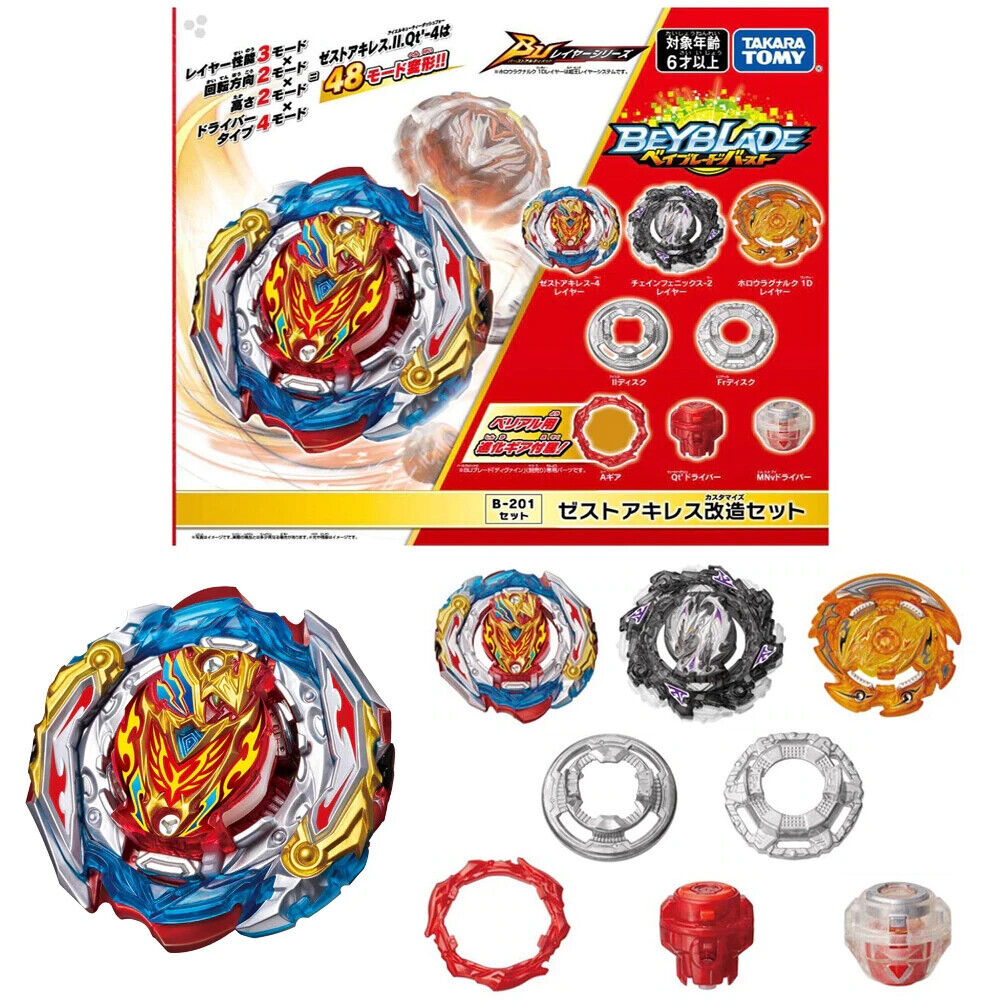 Takara Tomy Beyblade Burst B201 BU Zest Achilles Customize Set Ultimate Layer X