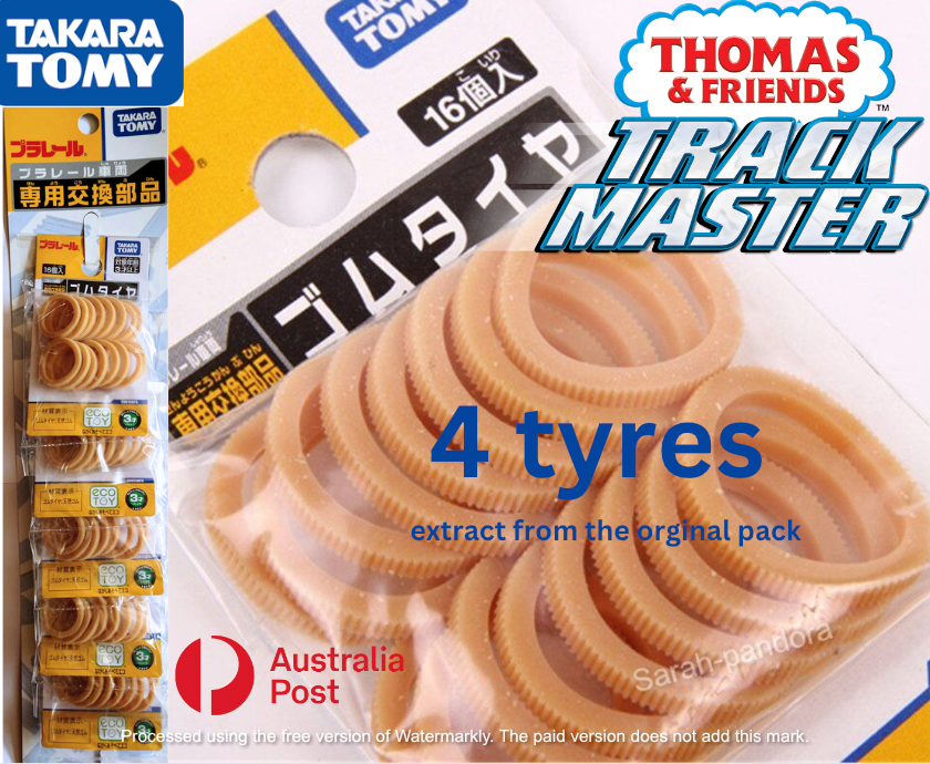 4 Tomy Trackmaster Thomas train PLARAIL rubber traction tyre tire Takara AU NEW