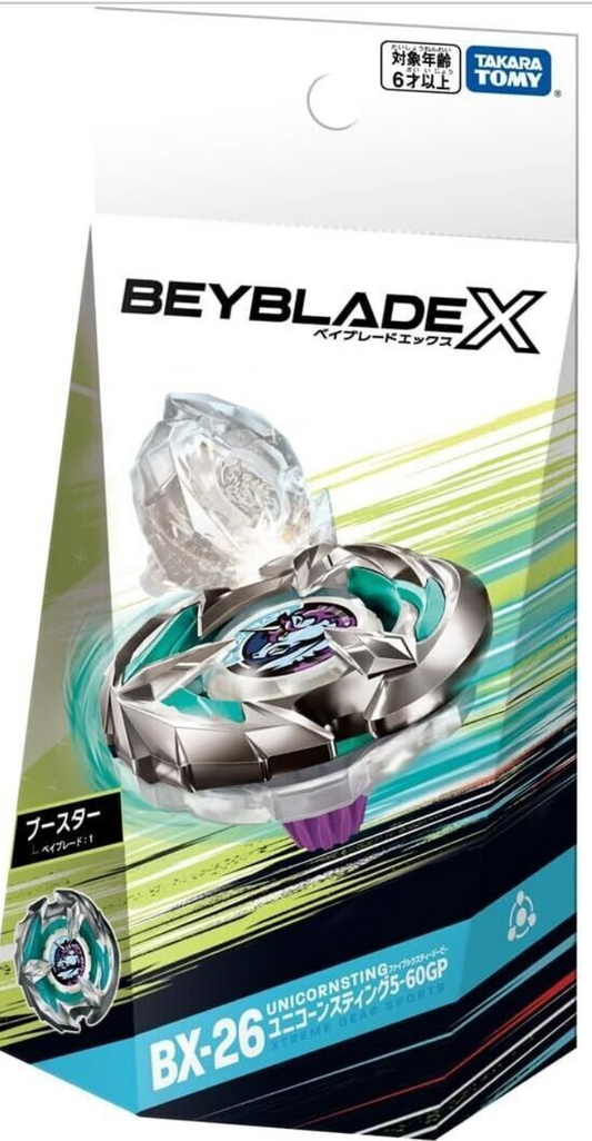 Beyblade X BX-26 Booster Unicorn Sting 5-60GP TAKARA TOMY BX26 New AU