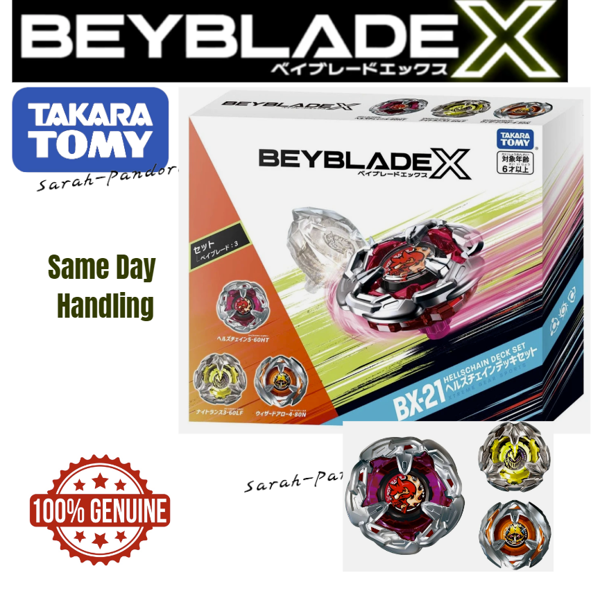 Takara Tomy Beyblade X Booster BX-21 Hells Chain Deck Set NEW AU bx21