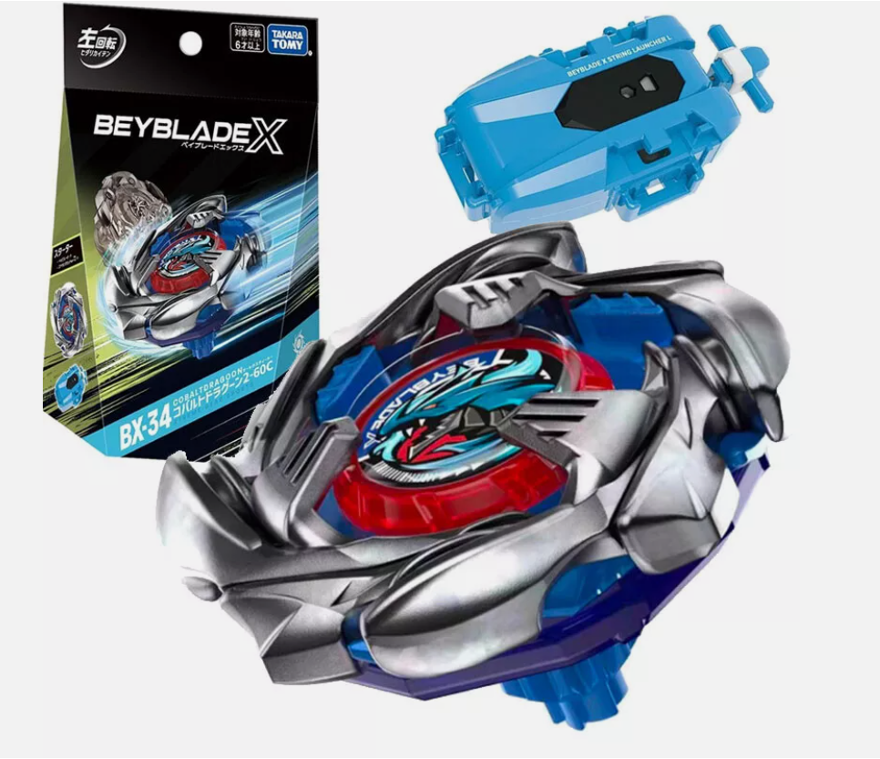 Tomy Takara Cobalt Dragoon 2-60C Starter Launcher Beyblade X BX34 Official Stock