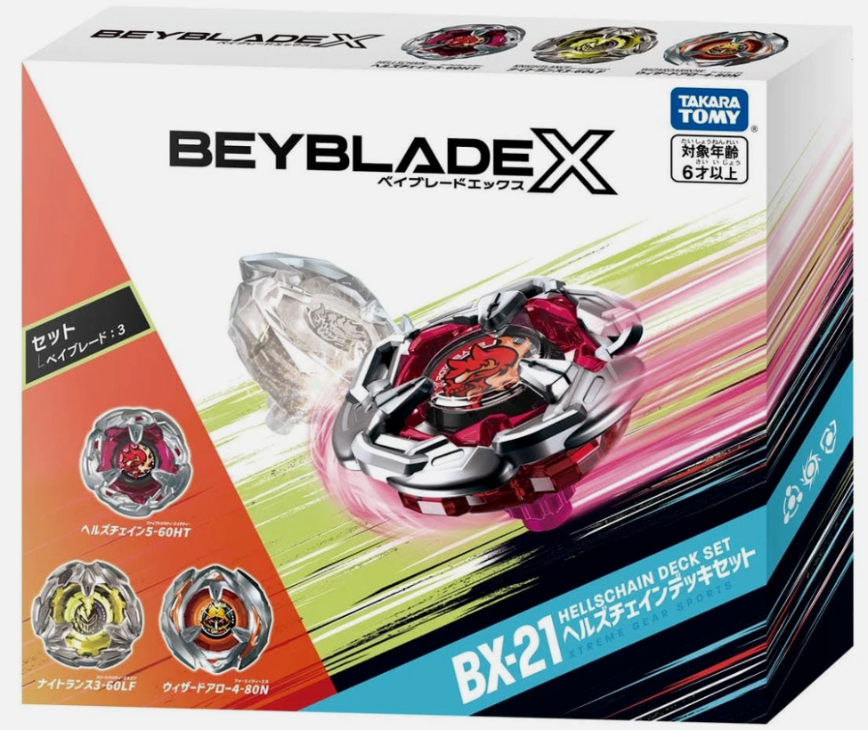 Takara Tomy Beyblade X Booster BX-21 Hells Chain Deck Set NEW AU bx21