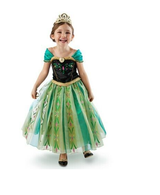 Girl Anna Frozen Costume Dress Party with size 100 110 130 140 150  New Au