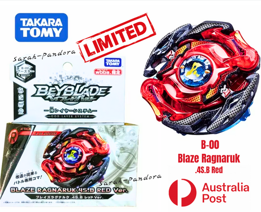 New Takara Tomy Beyblade Burst B-00 Booster Blaze Ragnaruk.4S.B Red from Japan