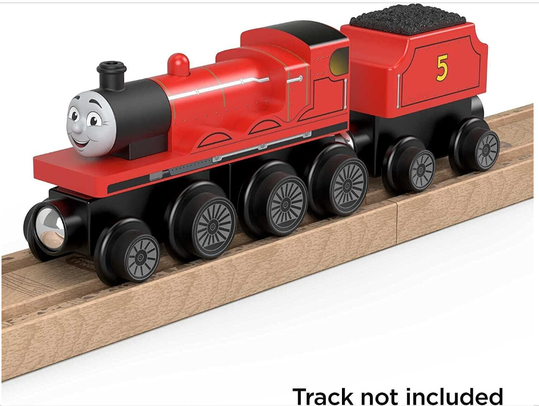 Thomas & Friends Wooden Railway James Engine and Coal Car Fisher-Price Train NEW