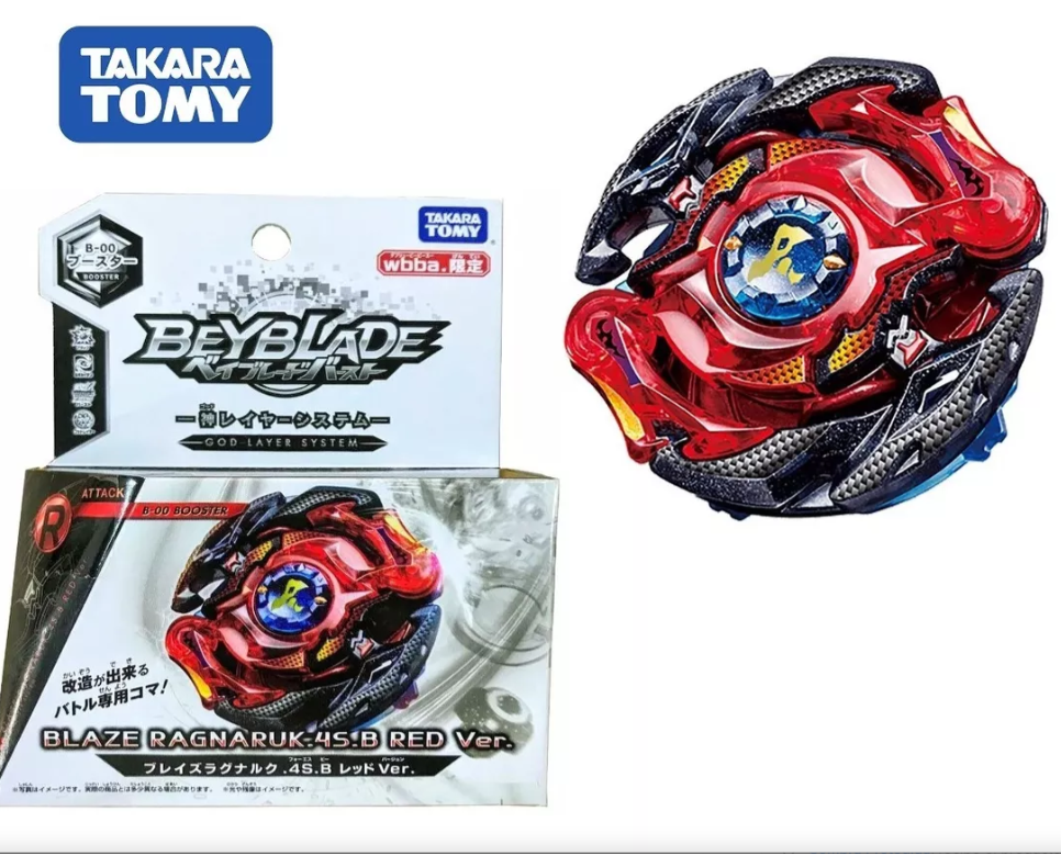 New Takara Tomy Beyblade Burst B-00 Booster Blaze Ragnaruk.4S.B Red from Japan