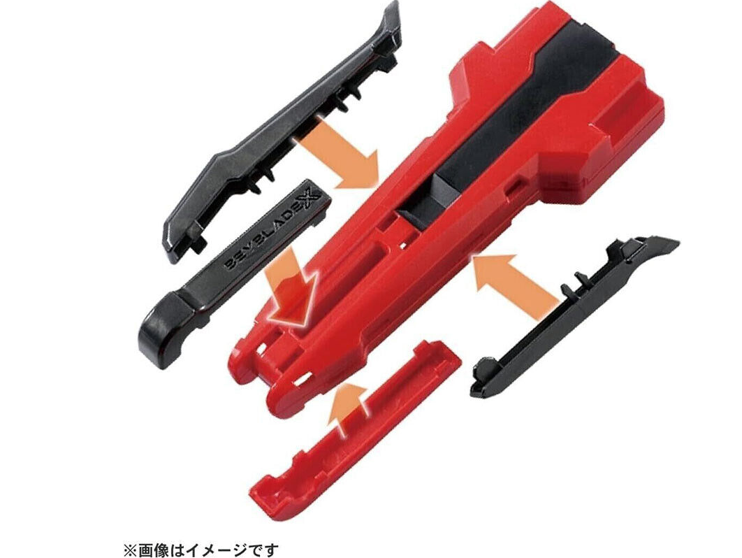 Tomy Takara bx30 Custom Launcher Grip Red Ver Beyblade X Burst Booster BX30 New