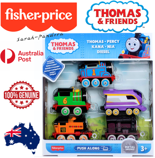 THOMAS AND FRIENDS TRAINS 5 PACK & Fisher Price Diecast Percy Kana Nia Diesel