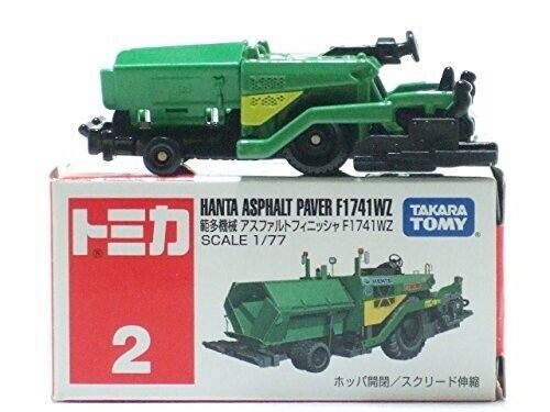 Tomica Takara Tomy #2 Hanta Asphalt Paver F1741WZ Diecast Metal Model Car 1/77