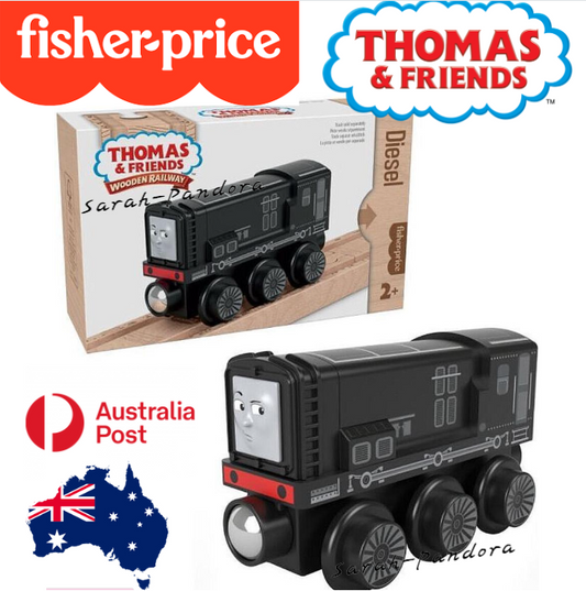 Thomas & Friends Wooden Railway Diesel Engine Train and Fisher Price Car Wood