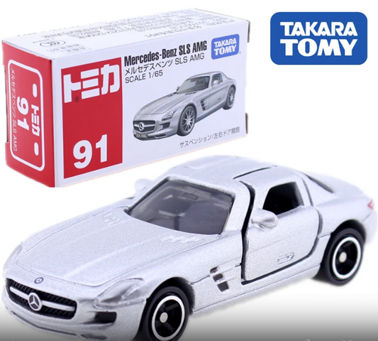 Takara Tomy Tomica No.91 1/65 Scale Mercedes-benz Sls Amg Box Diecast Metal 91